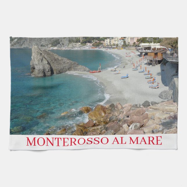 Monterosso al Mare view tea towel Kökshandduk (Horisontell)