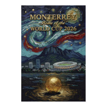 Monterrey 2026 Fotboll Lyxig Fotboll Väggkonst