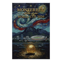 Monterrey 2026 Fotboll Lyxig Fotboll Väggkonst