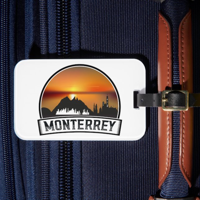 Monterrey Mexico Sunset Cityscape Bagagebricka (Framsida Insitu 4)