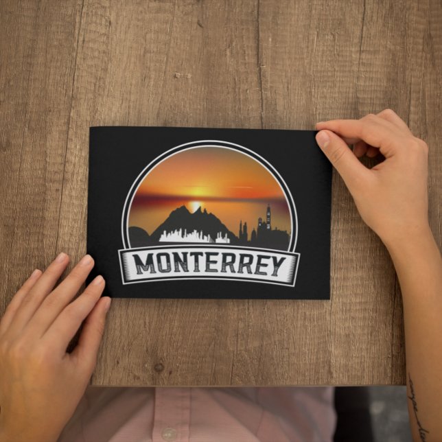 Monterrey Mexico Sunset Cityscape Vykort (monterrey mexico postcard)