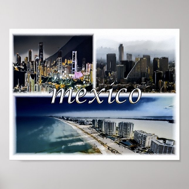 Monterrey - Mexiko - Mosaic - Poster (Framsidan)