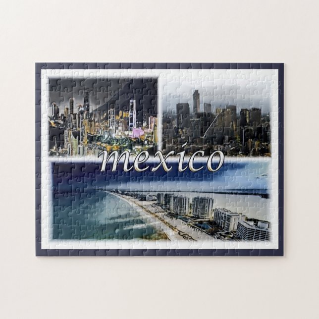 Monterrey - Mexiko - Mosaic - Pussel (Horisontell)