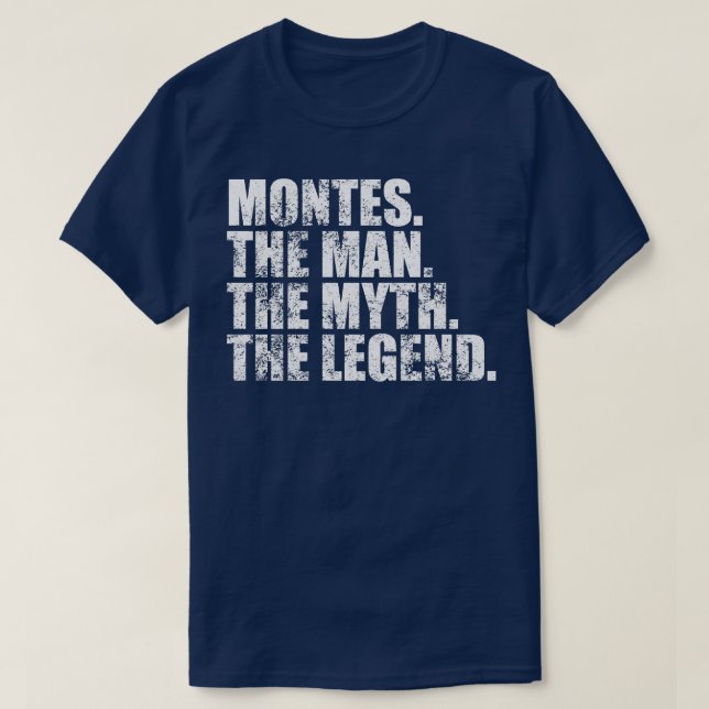 Montes Family namn Montes, efternamn, montes, s T Shirt (Design framsida)