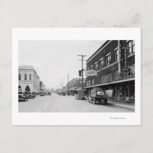 Montesano, WA Main Street Town View Photograph Vykort
