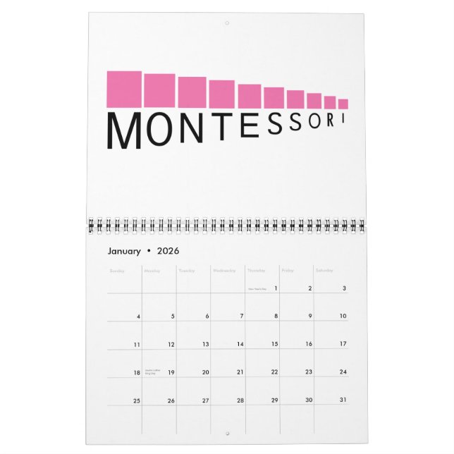 Montessori Calendar och Art Prints Kalender (Jan 2026)
