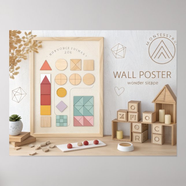 Montessori Kognitiv Utveckling Poster  (Framsidan)