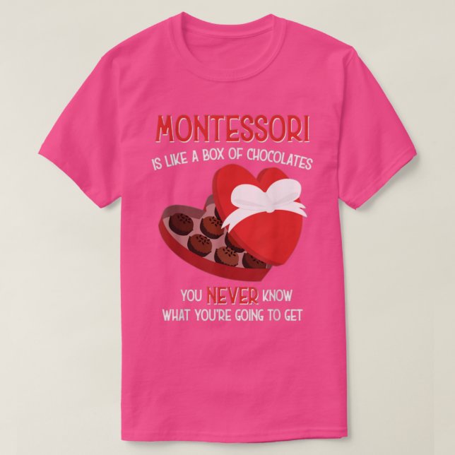 Montessori School Teacher Valentine Day Gift Ki T Shirt (Design framsida)