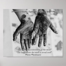 Montessori Sensorial Händer Quote Keepsaké Poster