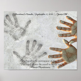 Montessori Sensorial Händer Quote Keepsaké Poster