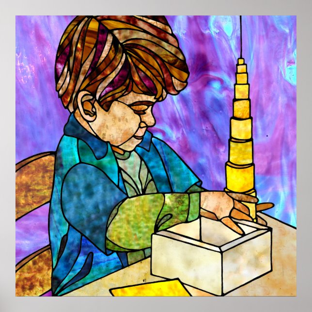 Montessori Sensorial Material: Knobless Cylinders Poster (Framsidan)