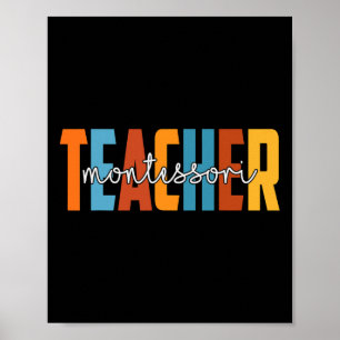 Montessori Teacher Autumn Kärlek Fall Thankful App Poster