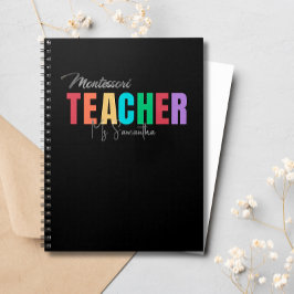 Montessori Teacher Colorful Personlig Anteckningsbok