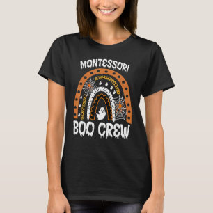 Montessori Teacher Halloween Boo Rainbow Leopard T Shirt