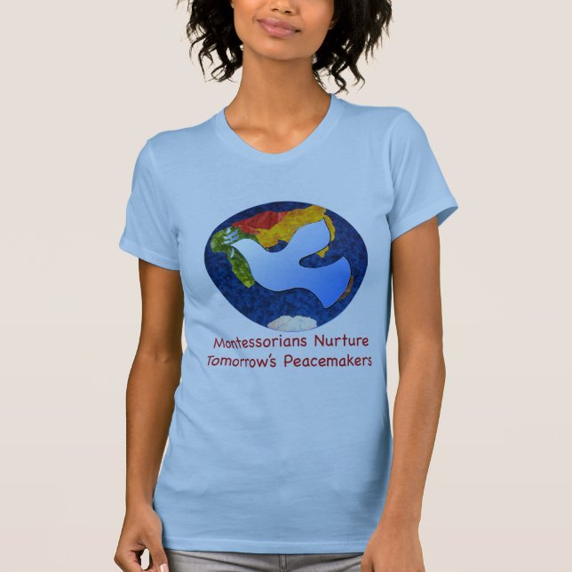 Montessorians Nuture morgondag fredsmäklare T-shirt (Framsida)