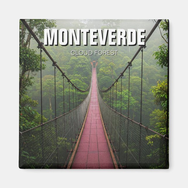 Monteverde Cloud Forest Costa Rica Travel Magnet (Framsidan)