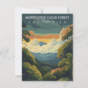 Monteverde Cloud Forest Costa Rica Vintage Vykort