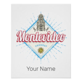 Montevideo City Uruguay Palacio Salvo Souvenir Perfect Poster