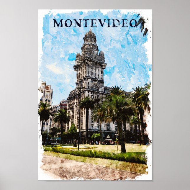 Montevideo Uruguay City View Poster (Framsidan)
