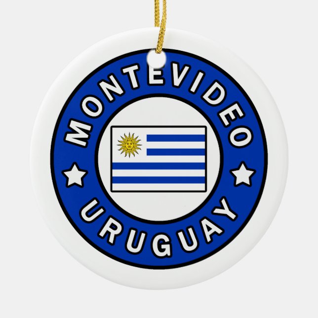 Montevideo Uruguay Julgransprydnad Keramik (Framsidan)