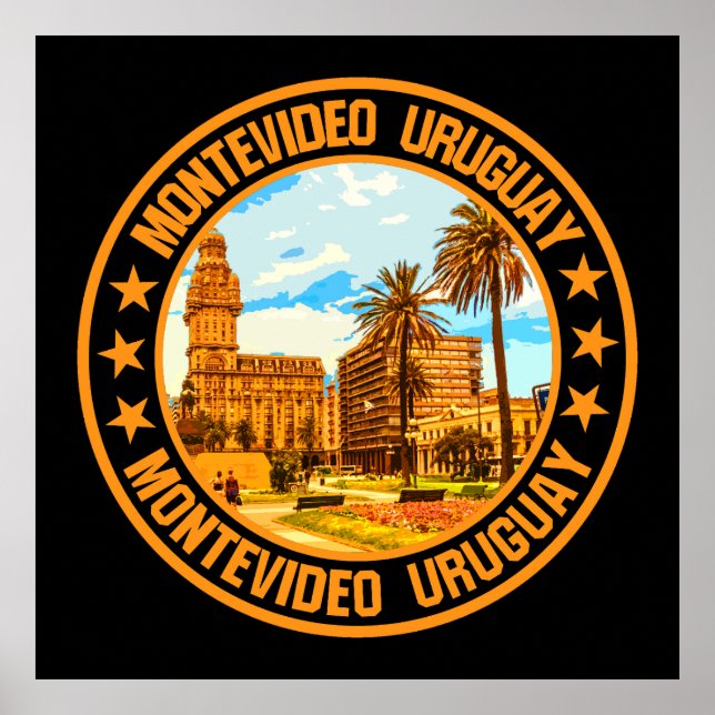 Montevideo Uruguay Poster (Framsidan)