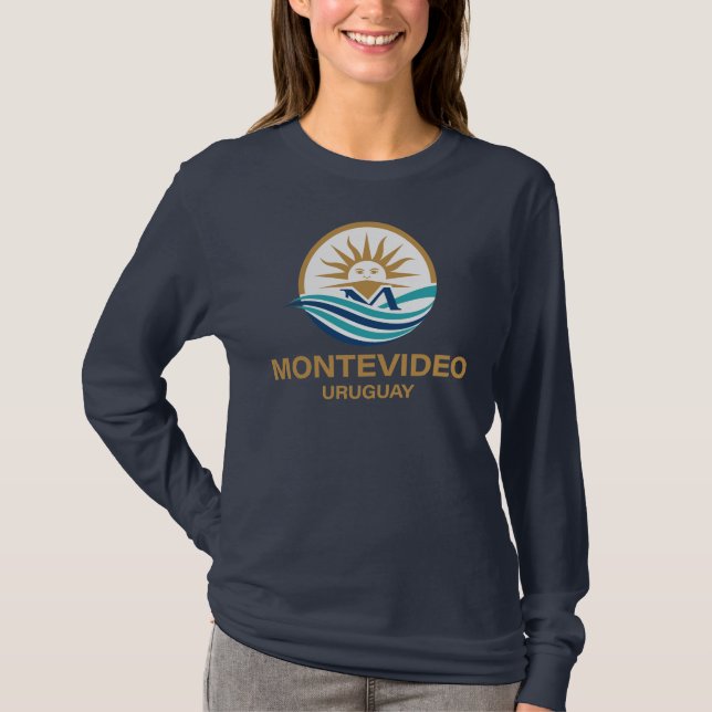 Montevideo Uruguay South America T Shirt (Framsida)