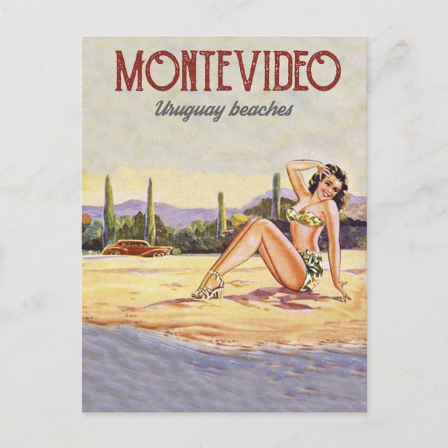 Montevideo, Uruguay Strand Vykort (Framsida)