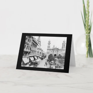 Montevideo, Uruguay Street Scene 1906 Kort