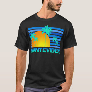 Montevideo Uruguay Sunset Handflatan Träd T Shirt