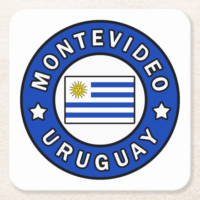 Montevideo Uruguay Underlägg Papper Kvadrat (Framsidan)
