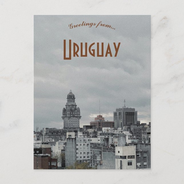 Montevideo Uruguay Vykort (Framsida)