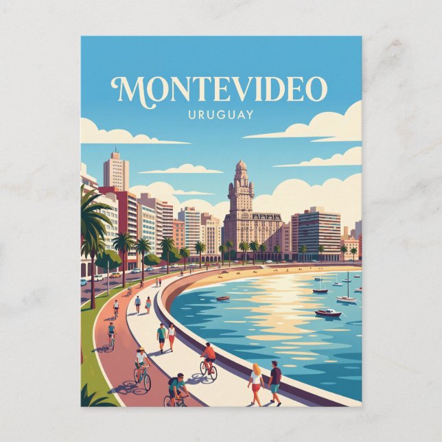 Montevideo Uruguay Vykort (Framsida)