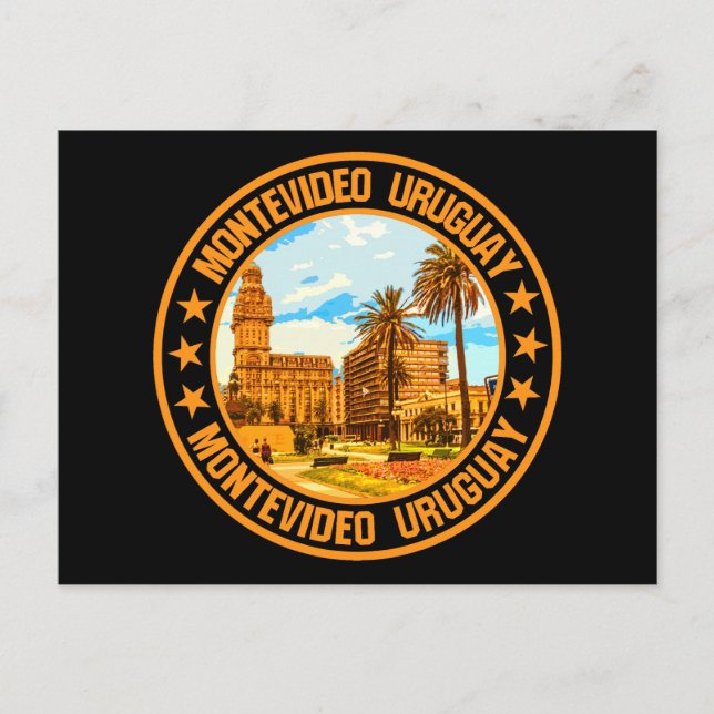 Montevideo Uruguay Vykort (Framsida)