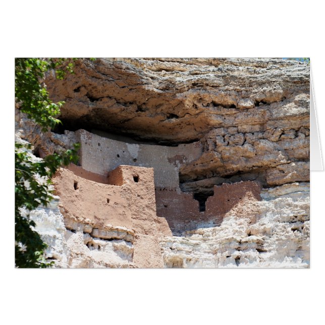 Montezuma Castle Cliff Dwelling - NM Landmark Hälsningskort (Framsidan Horizontal)