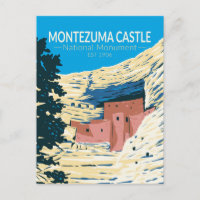 Montezuma Castle National Monument Arizona Retro