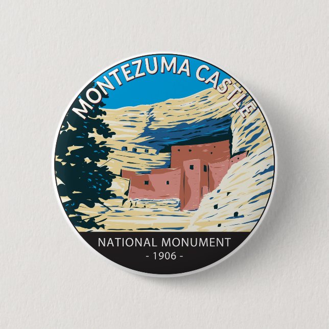 Montezuma Castle National Monument Arizona Vintage Knapp (Framsida)
