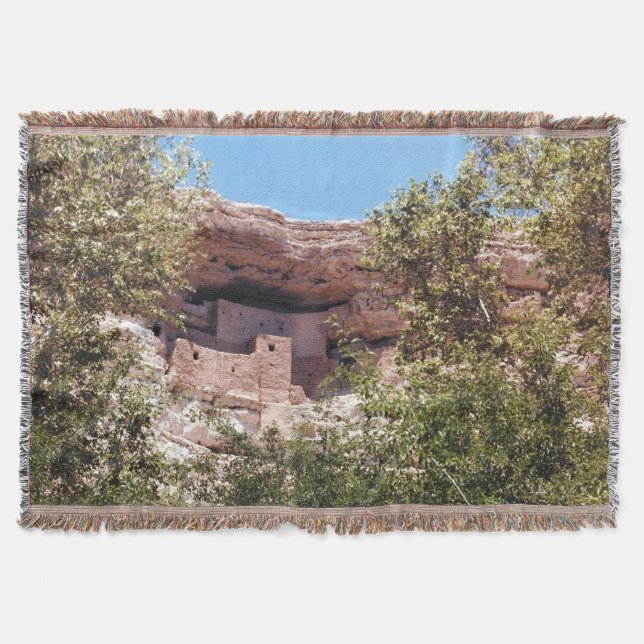 Montezuma Castle National Monument AZ Photo Design Filt (Framsidan)