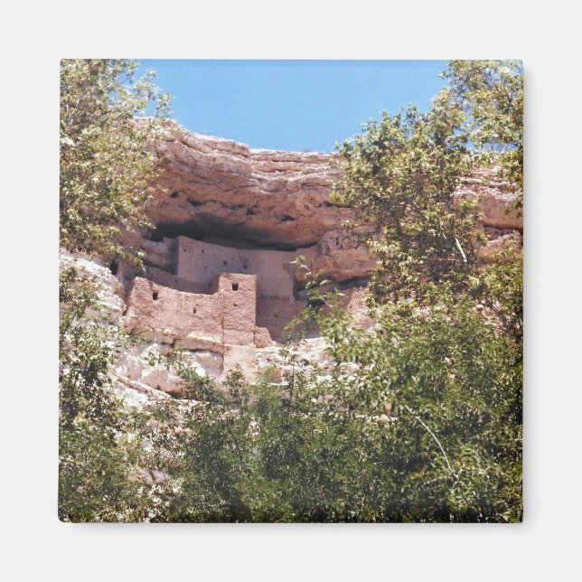 Montezuma Castle National Monument AZ Photo Design Magnet (Framsidan)