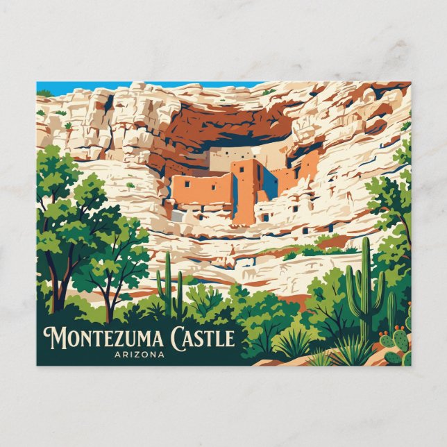 Montezuma Castle National Monument USA Vykort (Framsida)