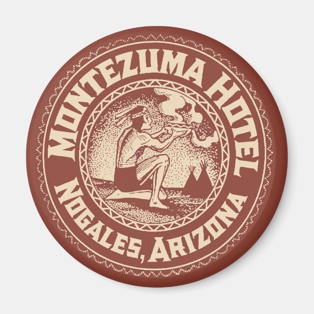 Montezuma Hotel Nogales Arizona Magnet (Framsidan)