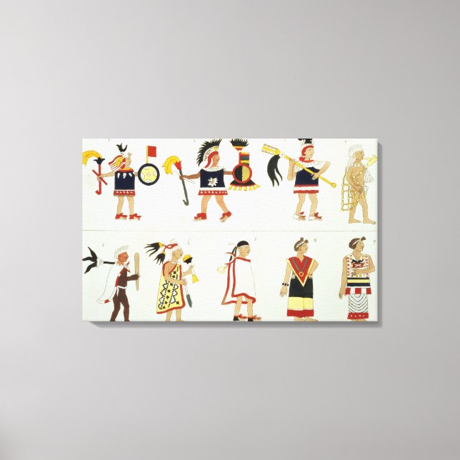 Montezuma II (1466-1520), representerat i en anon Canvastryck (Framsida)