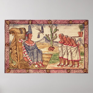 Montezuma II och hans spanska sändebud Poster