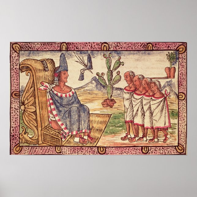 Montezuma II och hans spanska sändebud Poster (Framsidan)