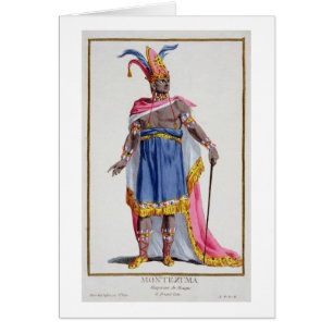 Montezuma kejsaren av Mexico (1466-1520) 1780 Hälsningskort