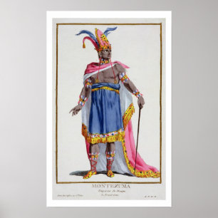 Montezuma kejsaren av Mexico (1466-1520) 1780 Poster