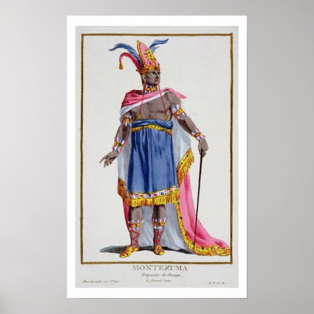 Montezuma, Mexikos kejsare (1466-1520) 1780 Poster (Framsidan)