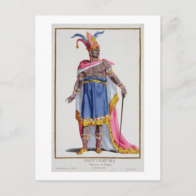 Montezuma, Mexikos kejsare (1466-1520) 1780 Vykort (Framsida)