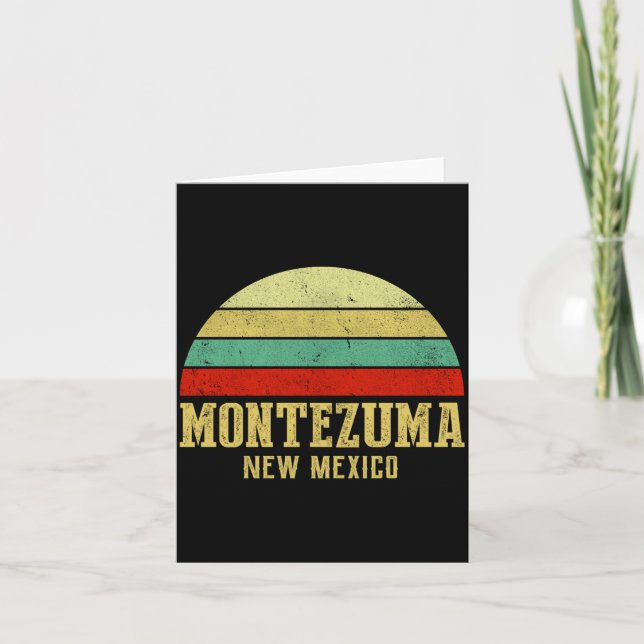 Montezuma New Mexico Vintage Retro Sunset  Kort (Framsida)