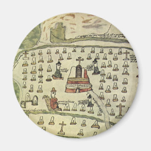 Montezumas aztekiska imperium, Antik världskarta, Magnet