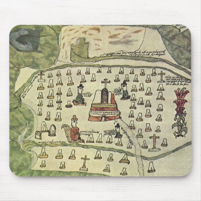 Montezumas aztekiska imperium, Antik världskarta,  Musmatta (Framsidan)